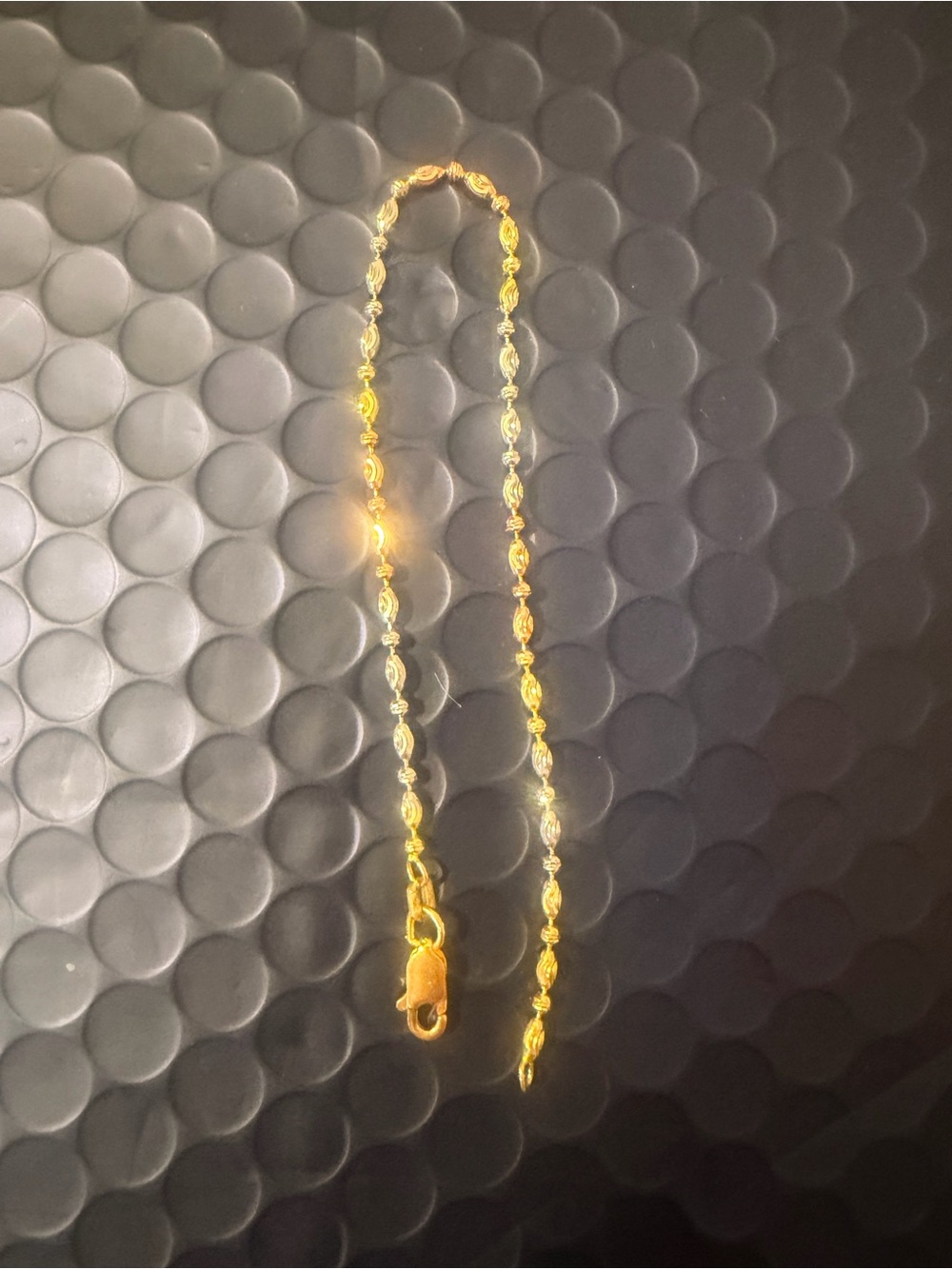 Yellow gold filled over bronze Italian Beaded Chain Necklace